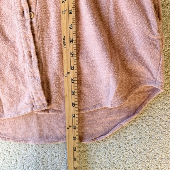 Madewell Flannel Sunday Shirt Rose Pink Button Down Pockets Size XS - Picture 9 of 10